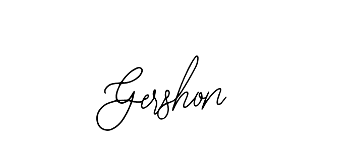 The best way (Bearetta-2O07w) to make a short signature is to pick only two or three words in your name. The name Gershon include a total of six letters. For converting this name. Gershon signature style 12 images and pictures png