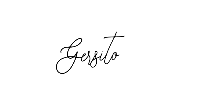 Use a signature maker to create a handwritten signature online. With this signature software, you can design (Bearetta-2O07w) your own signature for name Gersito. Gersito signature style 12 images and pictures png