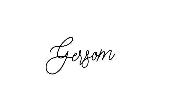 Use a signature maker to create a handwritten signature online. With this signature software, you can design (Bearetta-2O07w) your own signature for name Gersom. Gersom signature style 12 images and pictures png