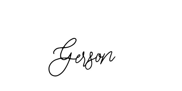 How to make Gerson name signature. Use Bearetta-2O07w style for creating short signs online. This is the latest handwritten sign. Gerson signature style 12 images and pictures png