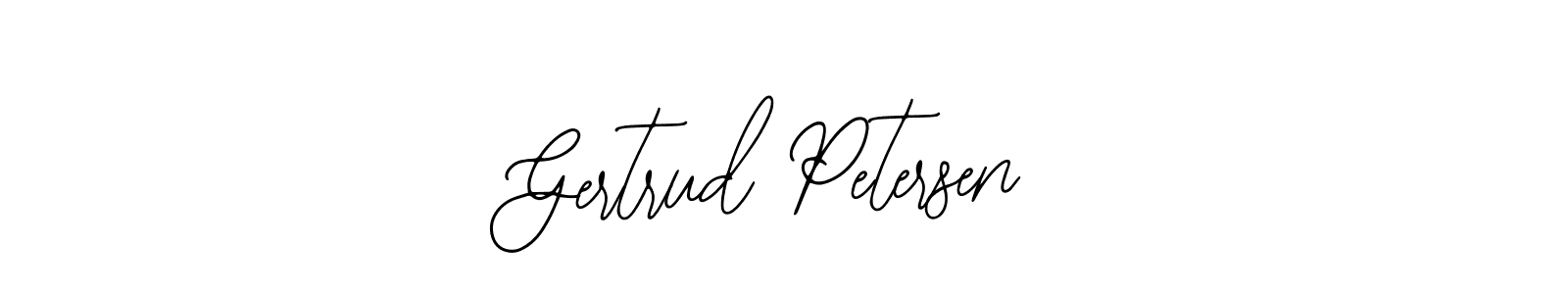 You should practise on your own different ways (Bearetta-2O07w) to write your name (Gertrud Petersen) in signature. don't let someone else do it for you. Gertrud Petersen signature style 12 images and pictures png