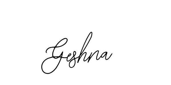 Design your own signature with our free online signature maker. With this signature software, you can create a handwritten (Bearetta-2O07w) signature for name Geshna. Geshna signature style 12 images and pictures png