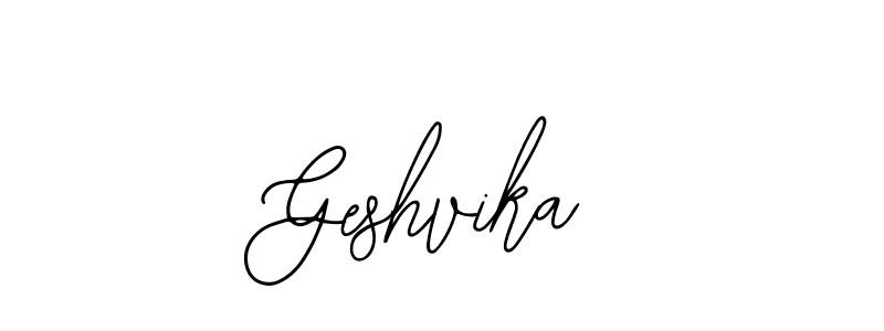 You should practise on your own different ways (Bearetta-2O07w) to write your name (Geshvika) in signature. don't let someone else do it for you. Geshvika signature style 12 images and pictures png