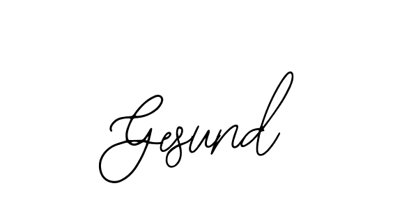 if you are searching for the best signature style for your name Gesund. so please give up your signature search. here we have designed multiple signature styles  using Bearetta-2O07w. Gesund signature style 12 images and pictures png