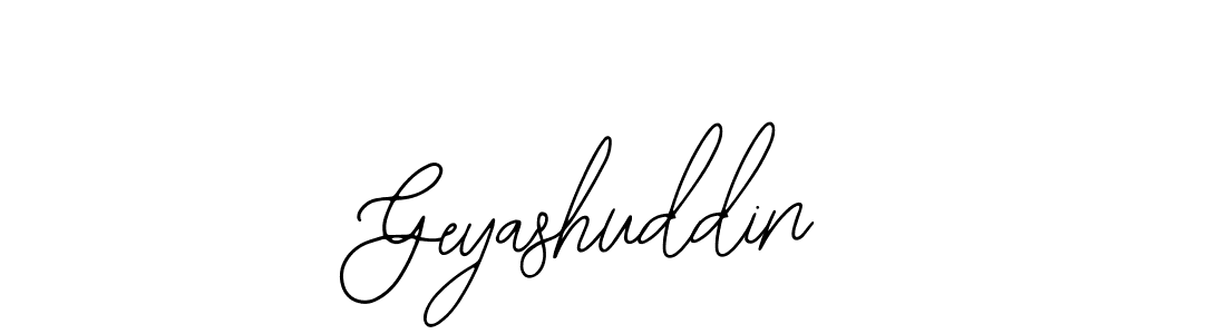 How to make Geyashuddin name signature. Use Bearetta-2O07w style for creating short signs online. This is the latest handwritten sign. Geyashuddin signature style 12 images and pictures png