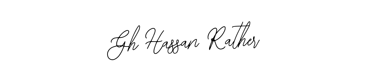 Make a beautiful signature design for name Gh Hassan Rather. With this signature (Bearetta-2O07w) style, you can create a handwritten signature for free. Gh Hassan Rather signature style 12 images and pictures png