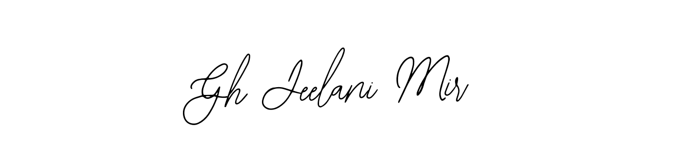 Also You can easily find your signature by using the search form. We will create Gh Jeelani Mir name handwritten signature images for you free of cost using Bearetta-2O07w sign style. Gh Jeelani Mir signature style 12 images and pictures png