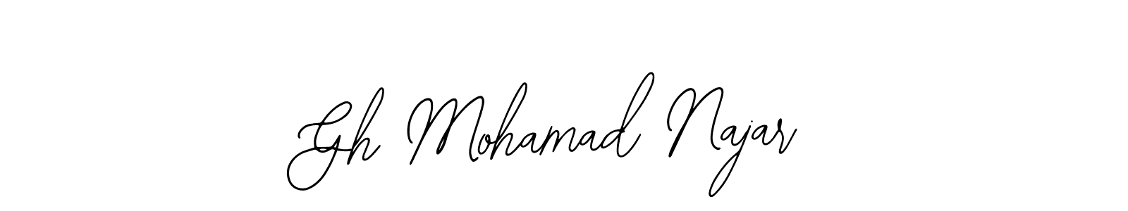 How to Draw Gh Mohamad Najar signature style? Bearetta-2O07w is a latest design signature styles for name Gh Mohamad Najar. Gh Mohamad Najar signature style 12 images and pictures png