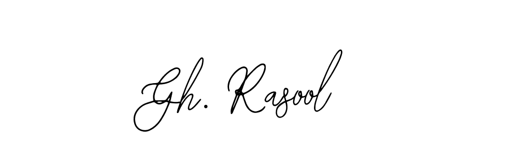 How to make Gh. Rasool name signature. Use Bearetta-2O07w style for creating short signs online. This is the latest handwritten sign. Gh. Rasool signature style 12 images and pictures png