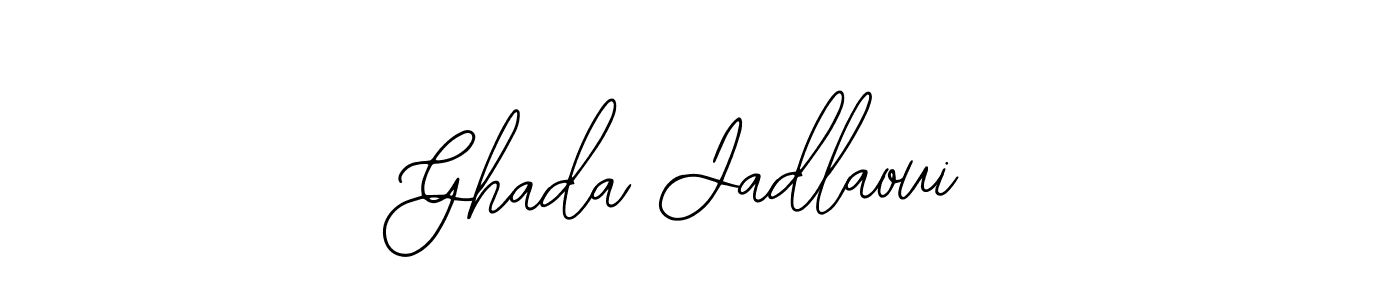 How to make Ghada Jadlaoui name signature. Use Bearetta-2O07w style for creating short signs online. This is the latest handwritten sign. Ghada Jadlaoui signature style 12 images and pictures png