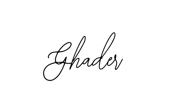 Design your own signature with our free online signature maker. With this signature software, you can create a handwritten (Bearetta-2O07w) signature for name Ghader. Ghader signature style 12 images and pictures png