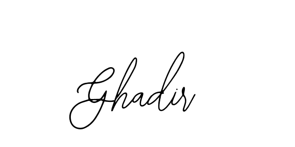 The best way (Bearetta-2O07w) to make a short signature is to pick only two or three words in your name. The name Ghadir include a total of six letters. For converting this name. Ghadir signature style 12 images and pictures png