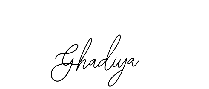 Design your own signature with our free online signature maker. With this signature software, you can create a handwritten (Bearetta-2O07w) signature for name Ghadiya. Ghadiya signature style 12 images and pictures png