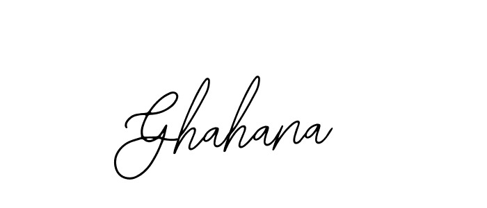 How to make Ghahana name signature. Use Bearetta-2O07w style for creating short signs online. This is the latest handwritten sign. Ghahana signature style 12 images and pictures png