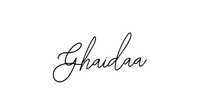 How to make Ghaidaa signature? Bearetta-2O07w is a professional autograph style. Create handwritten signature for Ghaidaa name. Ghaidaa signature style 12 images and pictures png