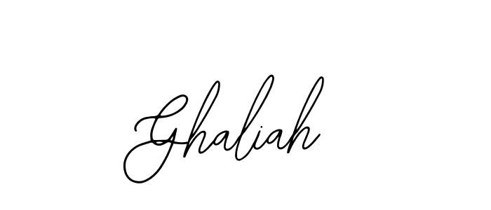 if you are searching for the best signature style for your name Ghaliah. so please give up your signature search. here we have designed multiple signature styles  using Bearetta-2O07w. Ghaliah signature style 12 images and pictures png