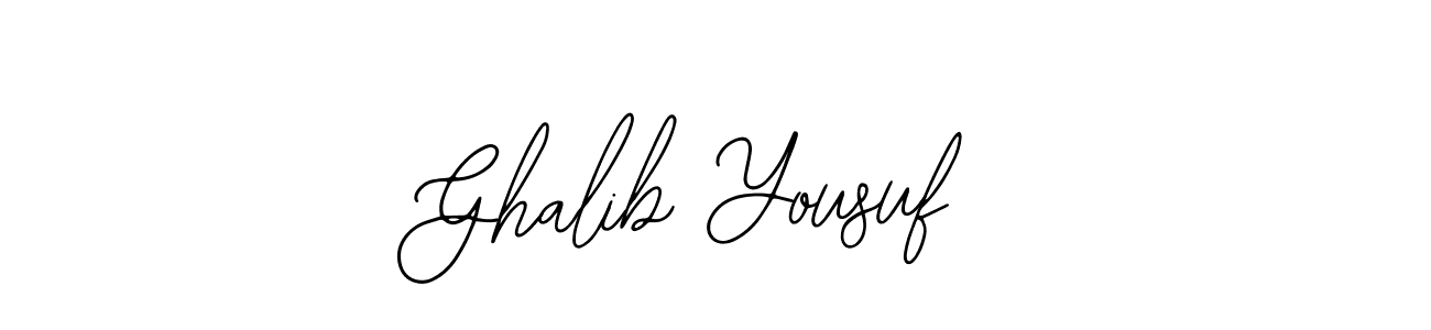 Design your own signature with our free online signature maker. With this signature software, you can create a handwritten (Bearetta-2O07w) signature for name Ghalib Yousuf. Ghalib Yousuf signature style 12 images and pictures png