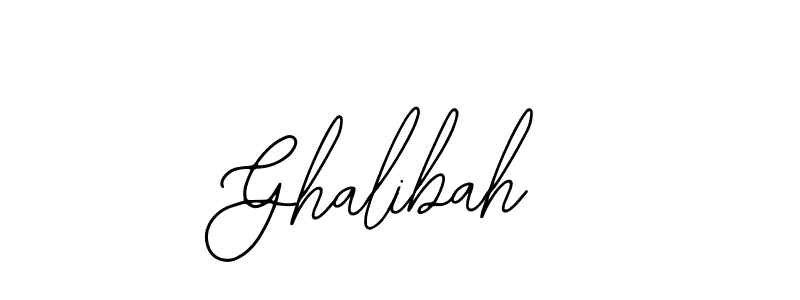 if you are searching for the best signature style for your name Ghalibah. so please give up your signature search. here we have designed multiple signature styles  using Bearetta-2O07w. Ghalibah signature style 12 images and pictures png