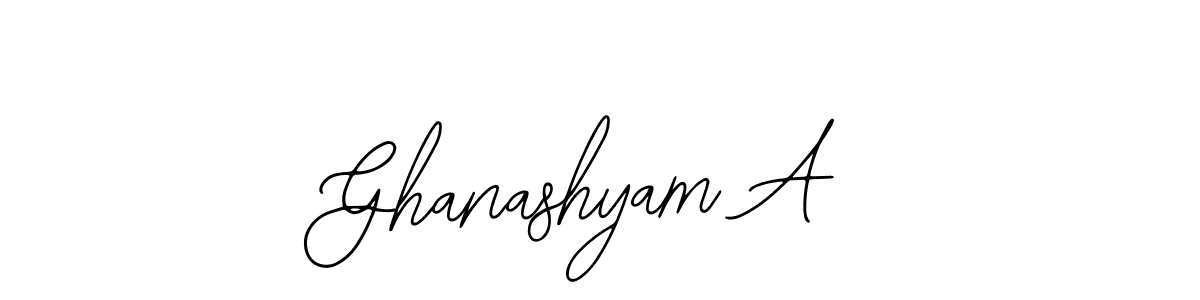 How to Draw Ghanashyam A signature style? Bearetta-2O07w is a latest design signature styles for name Ghanashyam A. Ghanashyam A signature style 12 images and pictures png