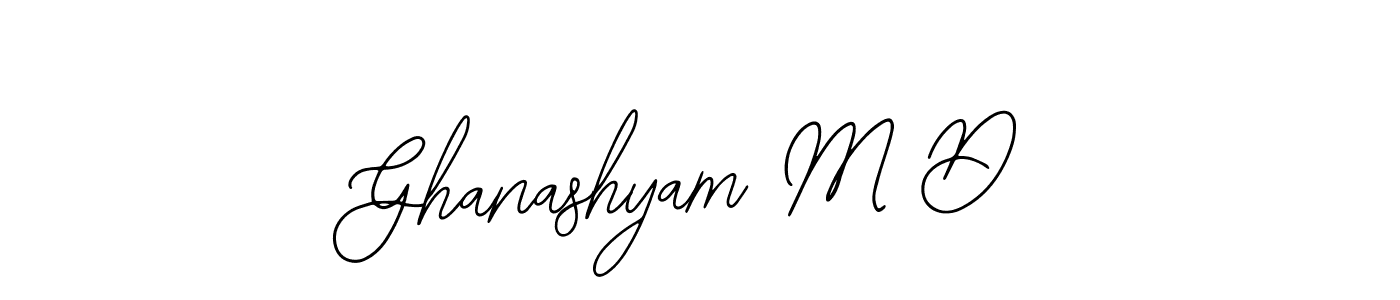 Bearetta-2O07w is a professional signature style that is perfect for those who want to add a touch of class to their signature. It is also a great choice for those who want to make their signature more unique. Get Ghanashyam M D name to fancy signature for free. Ghanashyam M D signature style 12 images and pictures png