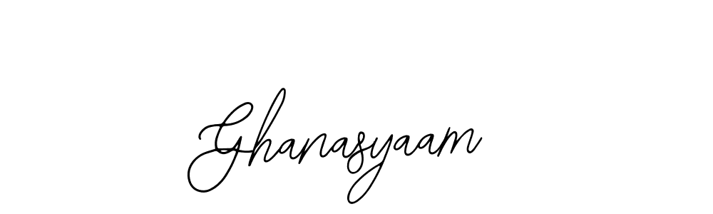 How to make Ghanasyaam signature? Bearetta-2O07w is a professional autograph style. Create handwritten signature for Ghanasyaam name. Ghanasyaam signature style 12 images and pictures png