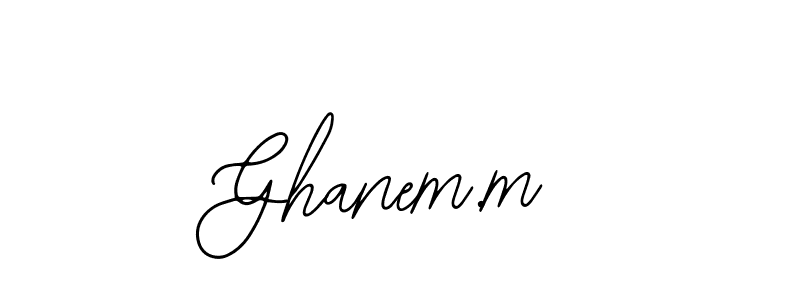 How to make Ghanem.m name signature. Use Bearetta-2O07w style for creating short signs online. This is the latest handwritten sign. Ghanem.m signature style 12 images and pictures png