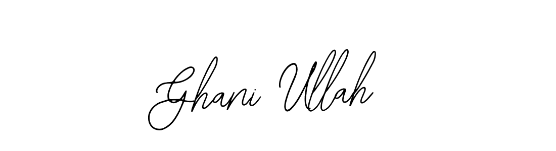 You should practise on your own different ways (Bearetta-2O07w) to write your name (Ghani Ullah) in signature. don't let someone else do it for you. Ghani Ullah signature style 12 images and pictures png
