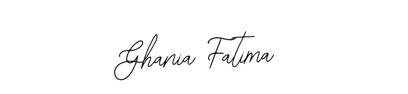 How to make Ghania Fatima signature? Bearetta-2O07w is a professional autograph style. Create handwritten signature for Ghania Fatima name. Ghania Fatima signature style 12 images and pictures png