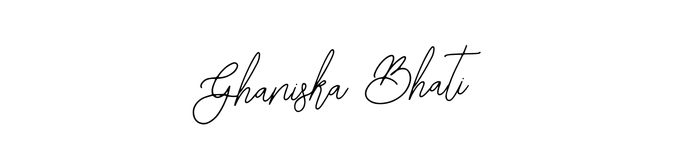 Create a beautiful signature design for name Ghaniska Bhati. With this signature (Bearetta-2O07w) fonts, you can make a handwritten signature for free. Ghaniska Bhati signature style 12 images and pictures png
