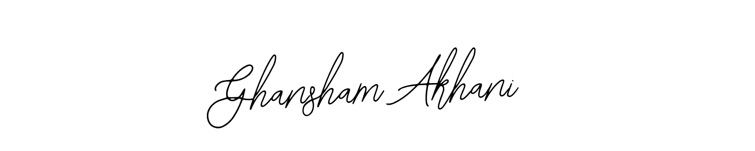 Ghansham Akhani stylish signature style. Best Handwritten Sign (Bearetta-2O07w) for my name. Handwritten Signature Collection Ideas for my name Ghansham Akhani. Ghansham Akhani signature style 12 images and pictures png