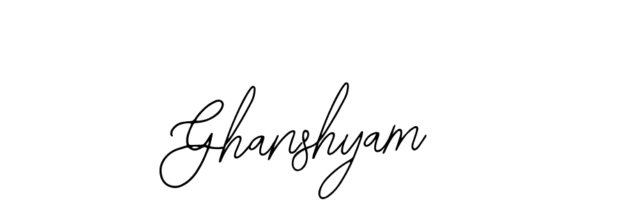 It looks lik you need a new signature style for name Ghanshyam. Design unique handwritten (Bearetta-2O07w) signature with our free signature maker in just a few clicks. Ghanshyam signature style 12 images and pictures png