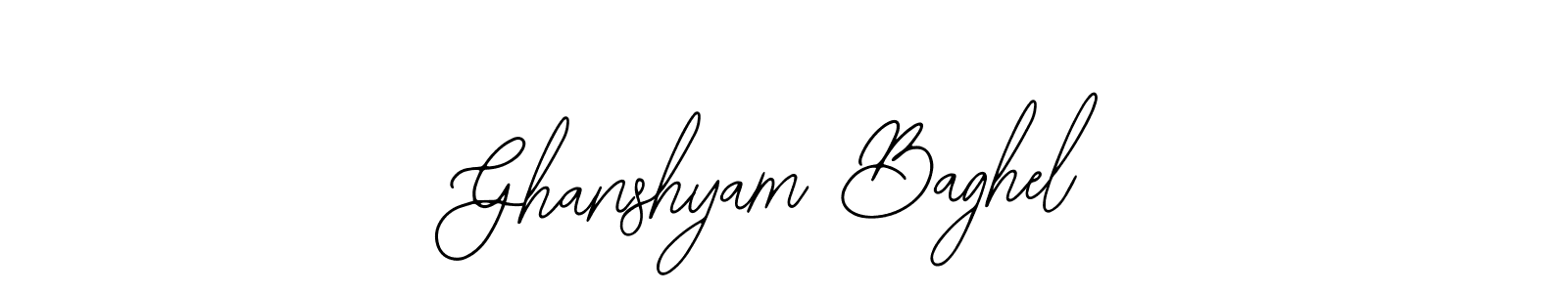 Use a signature maker to create a handwritten signature online. With this signature software, you can design (Bearetta-2O07w) your own signature for name Ghanshyam Baghel. Ghanshyam Baghel signature style 12 images and pictures png