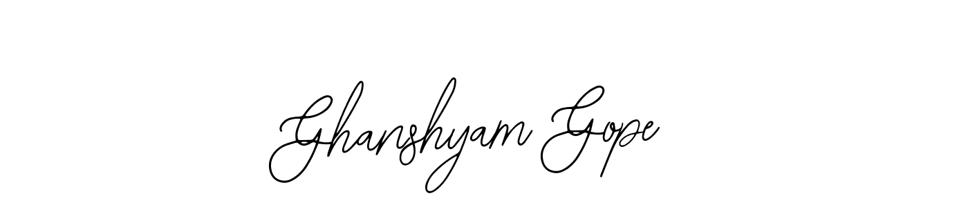 Create a beautiful signature design for name Ghanshyam Gope. With this signature (Bearetta-2O07w) fonts, you can make a handwritten signature for free. Ghanshyam Gope signature style 12 images and pictures png