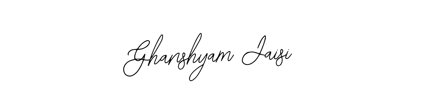 It looks lik you need a new signature style for name Ghanshyam Jaisi. Design unique handwritten (Bearetta-2O07w) signature with our free signature maker in just a few clicks. Ghanshyam Jaisi signature style 12 images and pictures png