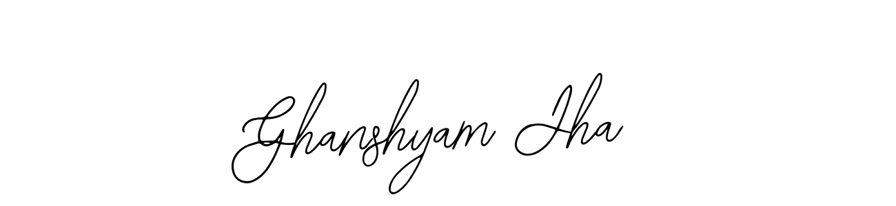 Ghanshyam Jha stylish signature style. Best Handwritten Sign (Bearetta-2O07w) for my name. Handwritten Signature Collection Ideas for my name Ghanshyam Jha. Ghanshyam Jha signature style 12 images and pictures png