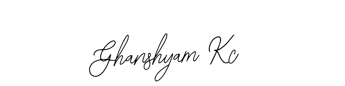 You should practise on your own different ways (Bearetta-2O07w) to write your name (Ghanshyam Kc) in signature. don't let someone else do it for you. Ghanshyam Kc signature style 12 images and pictures png
