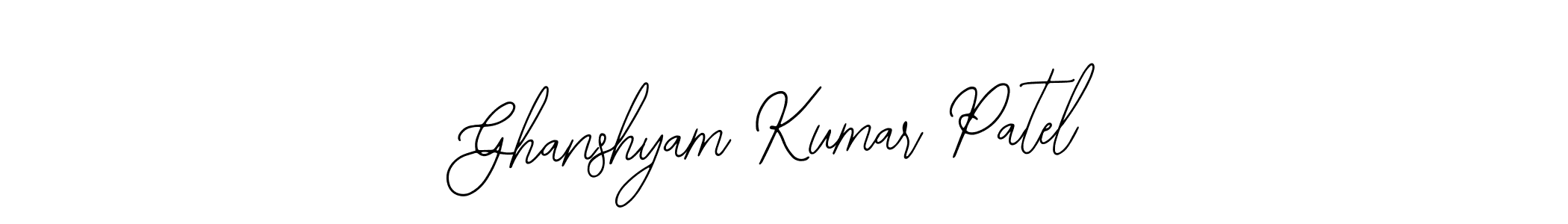 How to make Ghanshyam Kumar Patel name signature. Use Bearetta-2O07w style for creating short signs online. This is the latest handwritten sign. Ghanshyam Kumar Patel signature style 12 images and pictures png