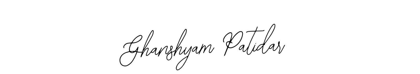 How to Draw Ghanshyam Patidar signature style? Bearetta-2O07w is a latest design signature styles for name Ghanshyam Patidar. Ghanshyam Patidar signature style 12 images and pictures png