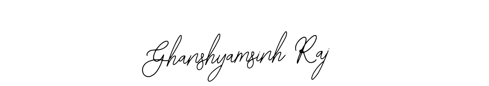 if you are searching for the best signature style for your name Ghanshyamsinh Raj. so please give up your signature search. here we have designed multiple signature styles  using Bearetta-2O07w. Ghanshyamsinh Raj signature style 12 images and pictures png