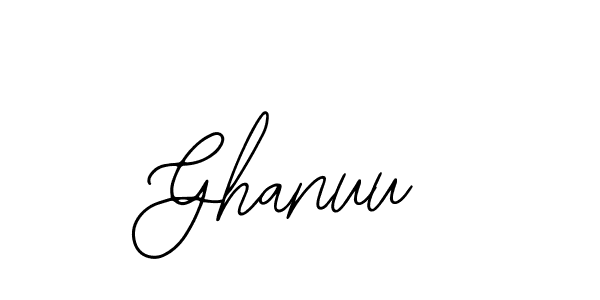 You should practise on your own different ways (Bearetta-2O07w) to write your name (Ghanuu) in signature. don't let someone else do it for you. Ghanuu signature style 12 images and pictures png