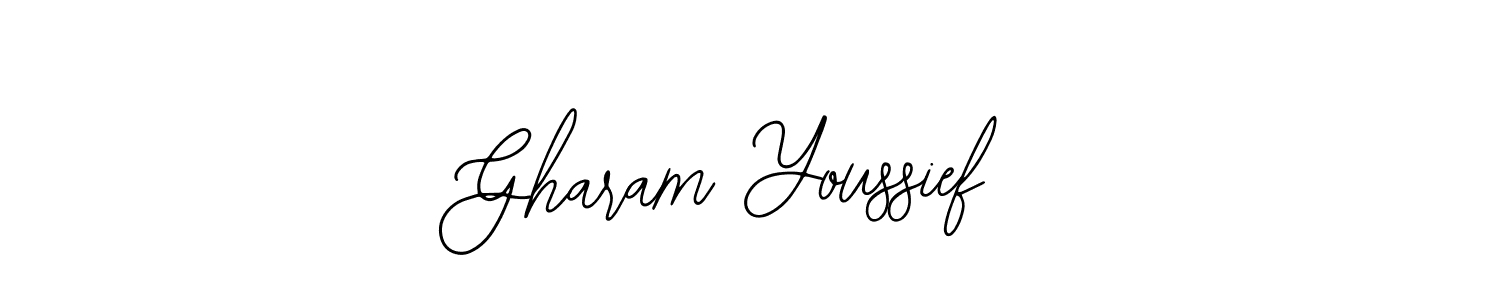 Use a signature maker to create a handwritten signature online. With this signature software, you can design (Bearetta-2O07w) your own signature for name Gharam Youssief. Gharam Youssief signature style 12 images and pictures png