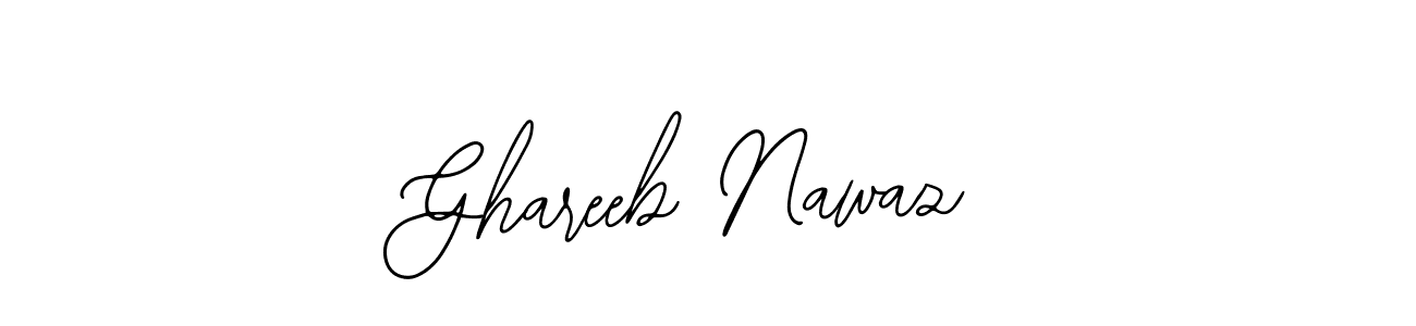 if you are searching for the best signature style for your name Ghareeb Nawaz. so please give up your signature search. here we have designed multiple signature styles  using Bearetta-2O07w. Ghareeb Nawaz signature style 12 images and pictures png