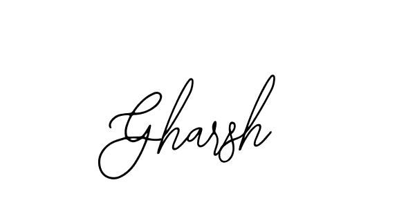 Use a signature maker to create a handwritten signature online. With this signature software, you can design (Bearetta-2O07w) your own signature for name Gharsh. Gharsh signature style 12 images and pictures png