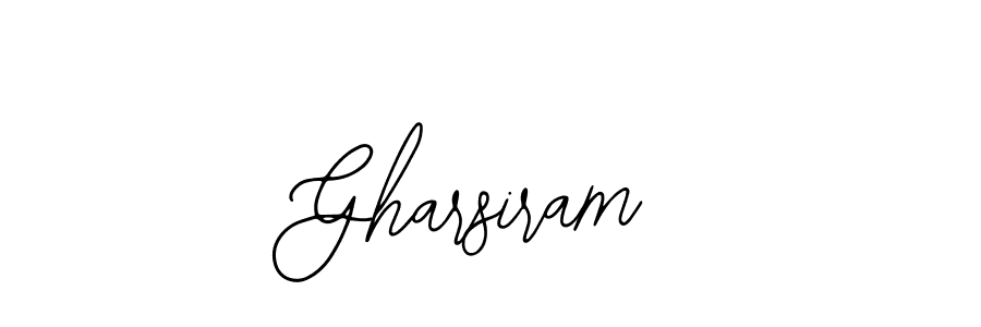 How to make Gharsiram signature? Bearetta-2O07w is a professional autograph style. Create handwritten signature for Gharsiram name. Gharsiram signature style 12 images and pictures png