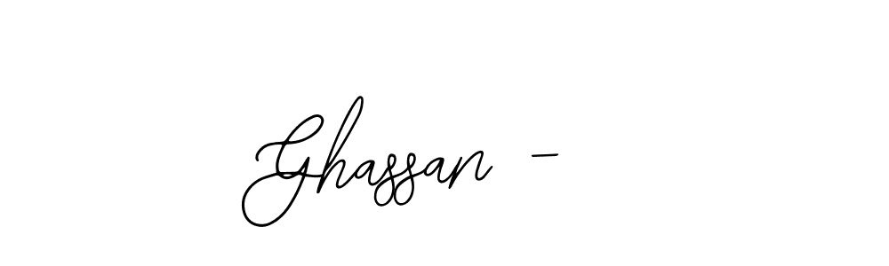 How to make Ghassan -  name signature. Use Bearetta-2O07w style for creating short signs online. This is the latest handwritten sign. Ghassan -  signature style 12 images and pictures png