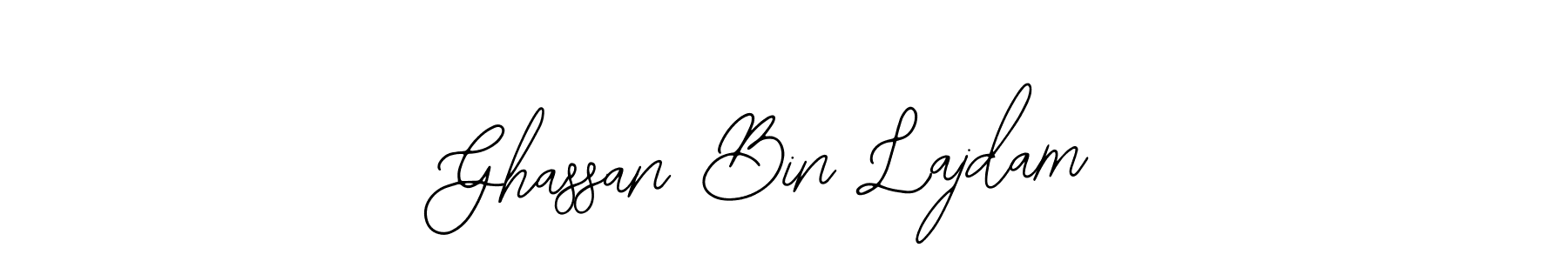 The best way (Bearetta-2O07w) to make a short signature is to pick only two or three words in your name. The name Ghassan Bin Lajdam include a total of six letters. For converting this name. Ghassan Bin Lajdam signature style 12 images and pictures png