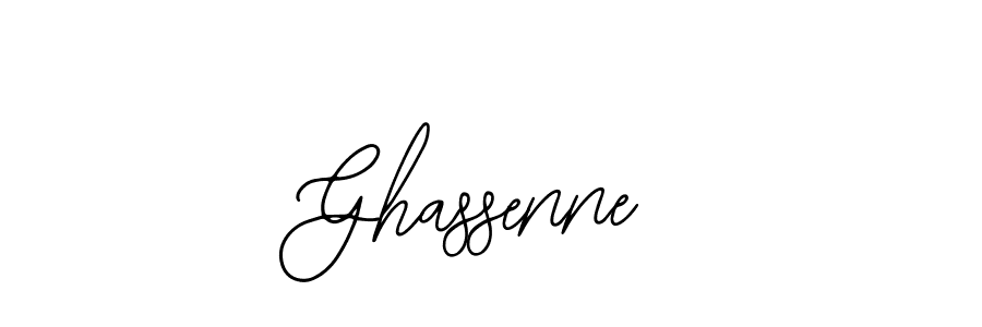 How to make Ghassenne name signature. Use Bearetta-2O07w style for creating short signs online. This is the latest handwritten sign. Ghassenne signature style 12 images and pictures png