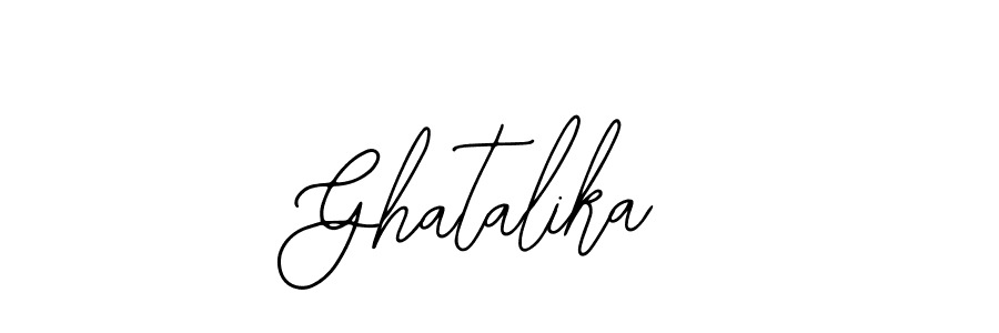 Use a signature maker to create a handwritten signature online. With this signature software, you can design (Bearetta-2O07w) your own signature for name Ghatalika. Ghatalika signature style 12 images and pictures png