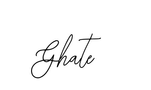 Use a signature maker to create a handwritten signature online. With this signature software, you can design (Bearetta-2O07w) your own signature for name Ghate. Ghate signature style 12 images and pictures png