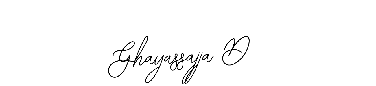 Use a signature maker to create a handwritten signature online. With this signature software, you can design (Bearetta-2O07w) your own signature for name Ghayassajja D. Ghayassajja D signature style 12 images and pictures png